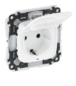 Розетка с заземляющим контактом со шторками IP44 Valena ALLURE.белый.Legrand 755204 Розетка с заземляющим контактом со шторками IP44 Valena ALLURE.белый.Legrand