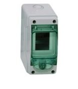 (13975) Пылевлагозащищенный Щит MINI KAEDRA IP65 1 ряд. 2/3 модуля. навесное. прозрачная дверь. schneider electric
