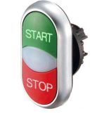 (216702) M22-DDL-GR-GB1/GB0. Головка двойной кнопки с самовозвратом и подсветкой. цвет зеленый/красный. с надписями «Start и Stop» IP66. серия RMQ-Titan. Moeller an Eaton Brand