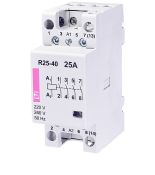 Модульні контактори ETI R 25 40 2462310 In 25А 4NO контакту Uкат 230В AC Модульні контактори ETI R 25 40 In 25А 4NO контакту Uкат 230В AC