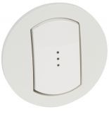 Клавіша вимикача Legrand 67803 одноклавішний з підсвічуванням IP44 біла Клавіша вимикача Legrand 67803 одноклавішний з підсвічуванням IP44