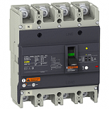 (EZCV250N44200) Дифференциальный автоматический выключатель EZCV250N. Iн=200 Ампер. 380В. 4 полюса. 25 кА. серии Easypact. Schneider Electric