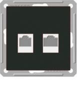 (RSI-251KK5E-6-86) Двойная компьютерная розетка (RJ 45& RJ 45) категории 5E серия Wessen W59 без рамки черный бархат. Schneider Electric (RSI-251KK5E-6-86) Двойная компьютерная розетка (RJ 45& RJ 45) категории 5E серия Wessen W59 без рамки черный бархат. Schneider Electric