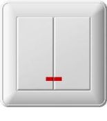 (VS516-251-18) Двухклавишный выключатель с подсветкой серии W59 в сборе белый. Schneider Electric