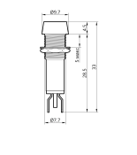 (505713к) Светодиодный индикатор металлический AD22С ∅ M8 24v АC/DC. красный. TAKEL (505713к) Светодиодный индикатор металлический AD22С ∅ M8 24v АC/DC. красный. TAKEL