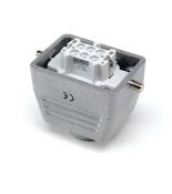 Кожух з гніздовою вставкою розетки EMAS EBM06PU30 6 контактів 16A верхнє введення Кожух з гніздовою вставкою розетки EMAS EBM06PU30 6 контактів 16A