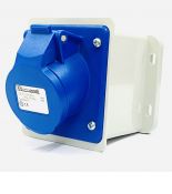 (EC690501D) Розетка настенная с наклонoм 20°. IP44. 2P+T. In=16A Uh=220-240. Rosi Snc