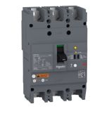 (EZCV250N3080) Автоматический выключатель со встроенным УЗО EZCV250N. Iн=80 Ампер. 380В. 3 полюса. 25 кА. серии Easypact. Schneider Electric