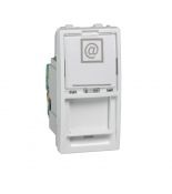 (MGU3.410.18) Механизм компьютерной розетки RJ45 кат. 5Е. UTP. с полем для надписи неэкранированная. 1 модуль Unica белая. Schneider Electric (MGU3.410.18) Механизм компьютерной розетки RJ45 кат. 5Е. UTP. с полем для надписи неэкранированная. 1 модуль Unica белая. Schneider Electric