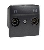 (MGU3.451.12) Механизм розетка TV/R (телевизионная;радио) одиночная Unica графит. Schneider Electric
