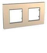 (MGU6.704.56) Рамка 2-х местная Unica Quadro Metallized медная. Schneider Electric