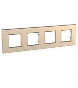 (MGU6.708.56) Рамка 4-х местная Unica Quadro Metallized медная. Schneider Electric (MGU6.708.56) Рамка 4-х местная Unica Quadro Metallized медная. Schneider Electric