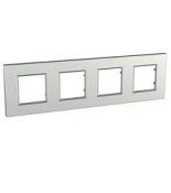 (MGU6.708.57) Рамка 4-х местная Unica Quadro Metallized титановая. Schneider Electric