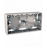 (MGU8.004.25) Двойная коробка для наружного монтажа 4 модуля для Unica Basic/Color. слоновая кость. Schneider Electric
