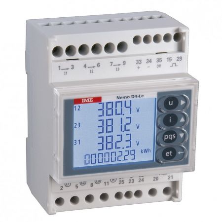 (MFD4421) Анализатор сети Nemo D4-Le+RS485 Вх. 1/5A 80-265Vca/100-300Vcc IMP+RS485. IME