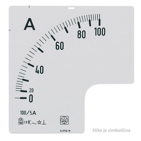 (SC2251C800) Шкала для амперметра 90° 800/5A. тип RQ72E. IME