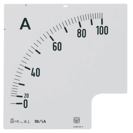 (SC3251B500) Шкала для амперметра 90° 50/5A. тип RQ96E. IME