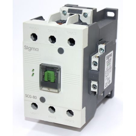 (SCG080230) Контактор SCG. Iном=80 A. 37 кВт. 1NO+1NC. Uкат.=220V ~. SIGMA