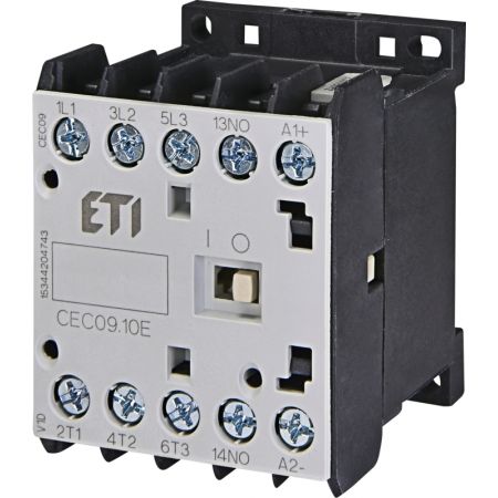 (4641066) Контактор миниатюрный CEC 09.10-230V AC(9A; 4kW; AC3). ETI