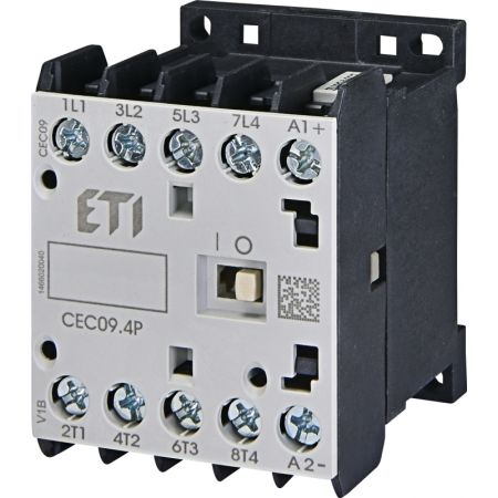 (4641201) Контактор миниатюрный CEC 09.4P 230V АС (9A; 4kW; AC3) 4р (4 н.в.). ETI