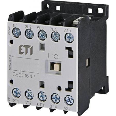(4641213) Контактор миниатюрный CEC 16.4Р 24V DC (16A; 7.5kW; AC3) 4р (4 н.в.). ETI