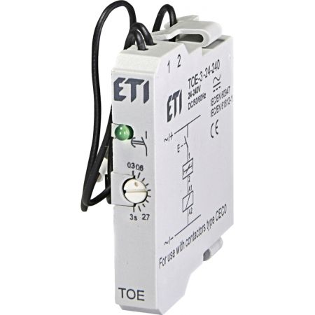 (4642730) Таймер задержки TOE-3-24-240 AC/DC (0.3-3с задержка вкл.) для CEC. ETI
