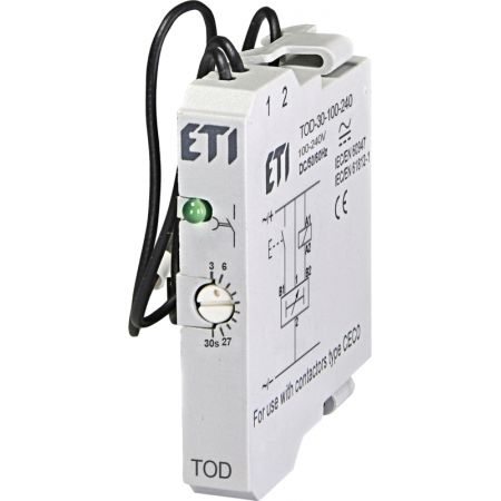 (4642749) Таймер задержки TOD-30-100-240 AC/DC (0.3-3с задержка выкл.) для CEC. ETI