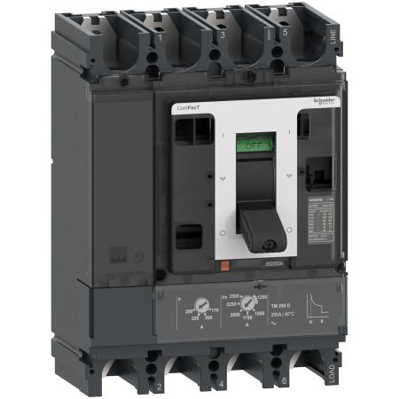 (C40F4TM400D1) Автоматический выключатель NSX400F.  400А. 4P 36кА с расцепителем TMD DCPV. Schneider Electric