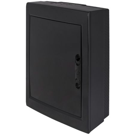 (CP32924B) Корпус пластиковый на 24 модулей e.plbox.pro.n.24b.black навесной. черный с непрозрачной дверцей IP40. E.NEXT
