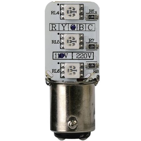 (MAL-T15-D-024-Y) LED лампа желтая 24 VDC (для MT5. MT8. AVG. MSGS). Menics
