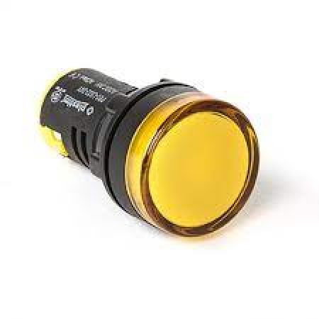 (PB0-LS22-220Y) Лампа сигнальная LED индикатор. диаметр 22 мм 220V. жёлтый. Plastim