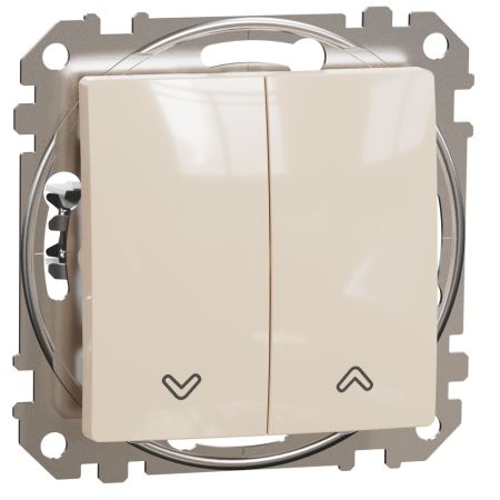 (SDD112104) Двухклавишный выключатель для жалюзи Sedna Design. бежевый. Schenider Electric