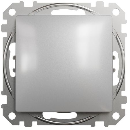 (SDD113111) Одноклавишный кнопочный выключатель Sedna Design. алюминий. Schenider Electric