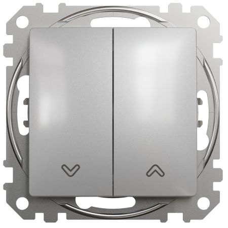 (SDD113114) Двухклавишный выключатель для жалюзи Sedna Design. алюминий. Schenider Electric