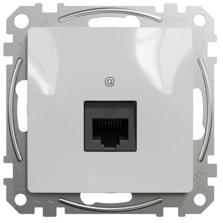 (SDD113451) Компьютерная розетка RJ45 кат. 5е UTP. Sedna Design. алюминий. Schenider Electric