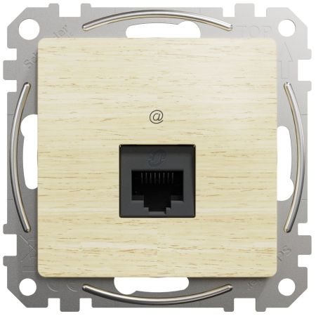 (SDD180451) Компьютерная розетка RJ45 кат. 5е UTP. Sedna Elements. береза. Schenider Electric