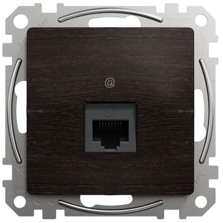 (SDD181451) Компьютерная розетка RJ45 кат. 5е UTP. Sedna Elements. венге. Schenider Electric