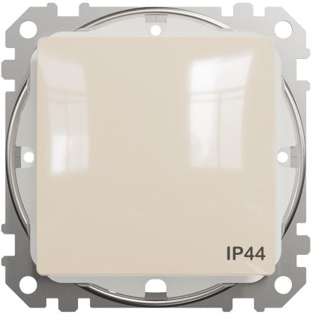 (SDD212106) Одноклавишный проходной выключатель IP44 Sedna Design. бежевый. Schenider Electric