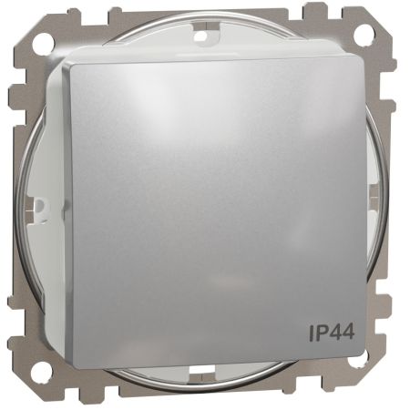 (SDD213106) Одноклавишный проходной выключатель IP44 Sedna Design. алюминий. Schenider Electric