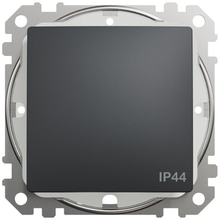 (SDD214106) Одноклавишный проходной выключатель IP44 Sedna Design. чёрный. Schenider Electric