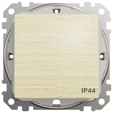 (SDD280106) Одноклавишный проходной выключатель IP44 Sedna Elements. береза. Schenider Electric