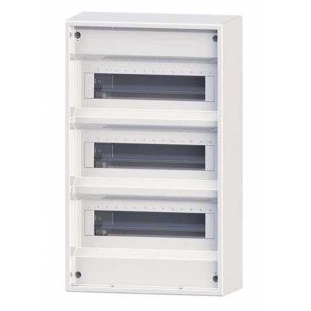 (1100122) Распределительный щит ACTH 36PT  IP40. IK07. 3 ряда 12 модулей. наружной установки. навесной. прозрачная дверь. ETI
