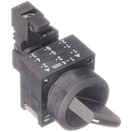 (3SB3202-2KA11) Переключатель поворотный. два положения «0-I» с фиксацией серия 3SB3. 1 NO. черный. SIEMENS
