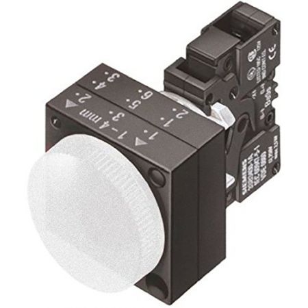 (3SB3244-6BA70) Световой индикатор с гладким светофильтром. со встроенным светодиодом серия 3SB3. AC/DC 24V. прозрачный. SIEMENS