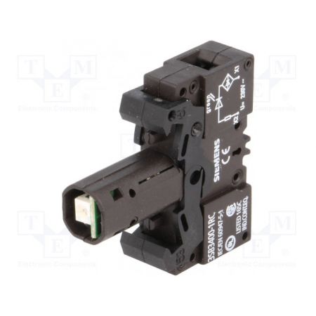(3SB3400-1RC) Ламповый патрон со встроенным светодиодом серия 3SB3. AC 230V. зеленый. SIEMENS