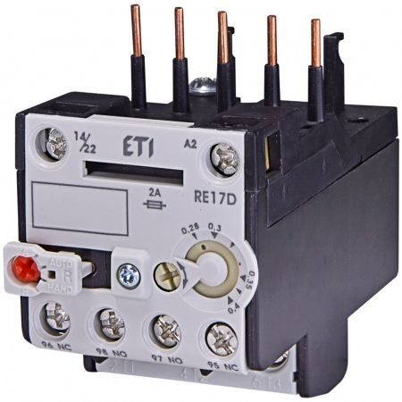 (4641401) Тепловое реле RE 17D-0.63 для контакторов CE 07 и CEC. Ir = 0.4-0.63 Ампер. ETI