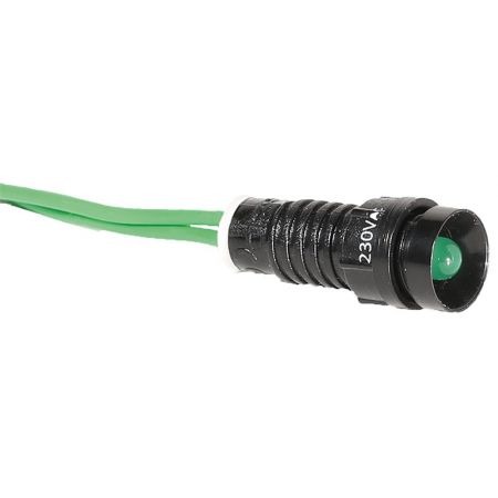 (4770804) Лампа сигнальная LS LED 5 (зелёный) 240V AC. Ø 5мм. ETI