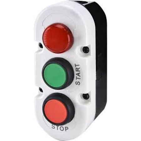(4771446) Кнопочный пост 2 кнопки START/STOP + LED лампа (утопленные. 1NO/1NC + лампа 240V). ETI