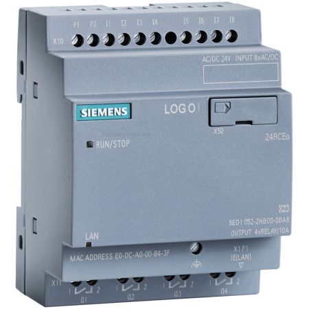 6ED1052-2HB00-0BA8 (6ED1052-2HB00-0BA8) Логический модуль LOGO Pure 8ВХ/ВЫХ. Релейные U=24В AC/DC. SIEMENS