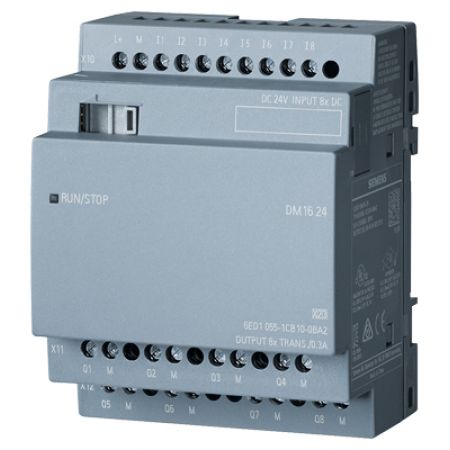 6ED1055-1CB10-0BA2 (6ED1055-1CB10-0BA2) Цифровой модуль расширения DM16 24 8ВХ/ВЫХ. Транзисторные U=24В DC. SIEMENS